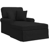 Sofa Faina su sijonu 3 vnt. Juodas audinys 91 x 157 x 91 cm
