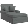 Sofa Faina su sijonu 3 vnt. Tamsiai pilka audinys 91 x 157 x 91 cm
