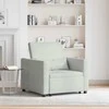 Fotelis Ištraukiamas sofa-lova vienvietis Šviesiai pilka Aksomas