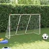 Futbolo vartai su kamuoliais, 2-1, balti, 184x64x124cm, metalas
