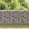 Gabiono siena su dangčiais, 150x60x100cm, galvanizuotas plienas