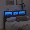 Galvūgalis-spintelė su LED, juodos spalvos, 160x17x102cm