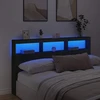 Galvūgalis-spintelė su LED, juodos spalvos, 180x17x102cm