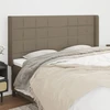 Galvūgalis su auselėmis, taupe, 183x16x118/128cm, audinys