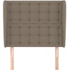 Galvūgalis su auselėmis, taupe, 93x23x118/128cm, audinys