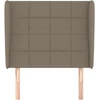 Galvūgalis su auselėmis, taupe, 93x23x118/128cm, audinys