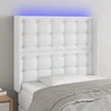 Galvūgalis su LED, baltos spalvos, 103x16x118/128 cm