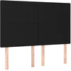 Galvūgalis su LED, juodos spalvos, 144x5x118/128cm, audinys