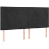 Galvūgalis su LED, juodos spalvos, 160x5x118/128cm, aksomas