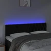 Galvūgalis su LED, juodos spalvos, 160x7x78/88cm, aksomas