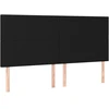 Galvūgalis su LED, juodos spalvos, 180x5x118/128cm, audinys