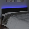 Galvūgalis su LED, juodos spalvos, 180x5x78/88cm, aksomas