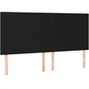 Galvūgalis su LED, juodos spalvos, 200x5x118/128cm, audinys
