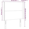 Galvūgalis su LED, juodos spalvos, 83x16x118/128 cm