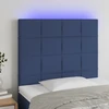 Galvūgalis su LED, mėlynos spalvos, 100x5x118/128cm, audinys