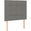 Galvūgalis su LED, tamsiai pilkas, 100x5x118/128cm, audinys