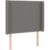Galvūgalis su LED, tamsiai pilkas, 83x16x118/128cm, audinys