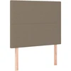 Galvūgalis su LED, taupe spalvos, 100x5x118/128cm, audinys