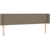 Galvūgalis su LED, taupe spalvos, 163x16x78/88cm, audinys