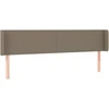 Galvūgalis su LED, taupe spalvos, 183x16x78/88cm, audinys