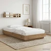 Lova Grindų lovos rėmas Artisano ąžuolo 80 x 210 cm Apdirbta mediena