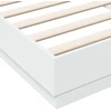 Lova Grindų lovos rėmas Balta 80 x 200 cm Apdirbta mediena