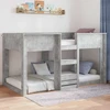 Lova Grindų lovos rėmas Betono pilka 75 x 190 cm Apdirbta mediena