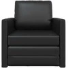 Sofa lova 60cm Juoda Dirbtinė Oda