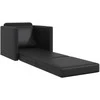 Sofa lova 60cm Juoda Dirbtinė Oda
