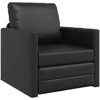 Sofa lova 60cm Juoda Dirbtinė Oda