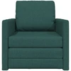 Grindų Sofa Lovos 2 viename Tamsiai Žalia 74x77x81 cm Audinys