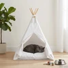 Gyvūnų teepee su pagalve Balta 40 x 40 x 50 cm Poliesteris
