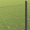 Heksagoninė tvora 0,4 x 10 m PVC Pilka