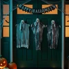 Helovino Kabančios Ghost 3 vnt. Juoda 66 x 110 cm Poliesteris