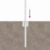 Lauko įmontuotas tvoros stulpas 5 vnt. Sidabrinė 120 cm