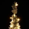 Išskleidžiama dirbtinė Kalėdų eglutė su sniegu, 150cm, 100 LED