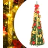 Išskleidžiama dirbtinė Kalėdų eglutė, žalia, 150cm, 100 LED