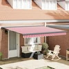 Ištraukiama markizė Raudona ir balta 400 × 300 cm