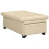 Ištraukiama sofa-lova Kreminė 194 x 50 x 82 cm audinys