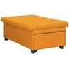Ištraukiama sofa-lova Tamsiai geltona 194 x 50 x 82 cm audinys