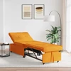 Ištraukiama sofa-lova Tamsiai geltona 194 x 50 x 82 cm audinys