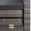 Ištraukiama trivietė sofa-lova su stogeliu, pilka, poliratanas