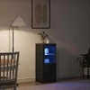 LED Bufetas Juodas ąžuolas 41 x 37 x 100 cm Apdirbta mediena