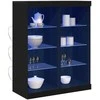 LED Bufetas Juodojo ąžuolo 81 x 37 x 100 cm Apdirbta mediena