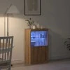 LED Bufetas Ruda 60 x 37 x 100 cm Apdirbta mediena