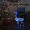 Kalėdinė dekoracija elnias, 120cm, akrilas, 140 mėlynų LED