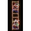 Kalėdinė dekoracija Kalėdų Senelis ant kopėčių su LED, 50x200cm