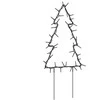 Kalėdinės dekoracijos eglutės su smaigais, 3vnt., 50LED, 30cm