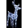 Kalėdų dekoracija elniai ir rogės, akrilas, 160 LED lempučių