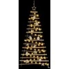 Kalėdų eglutė su 80 LED Natūrali 150 cm masyvi uosio mediena